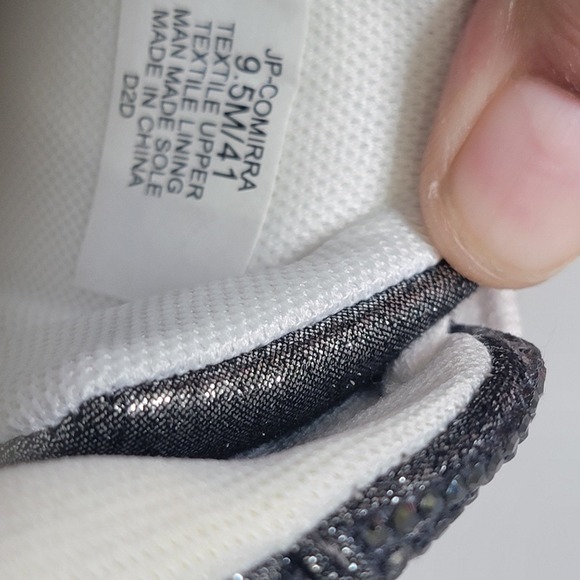 Jessica Simpson Cherello‎ Platform Sneakers Silver Metallic Bling Women Sz 9.5 M - Picture 9 of 12